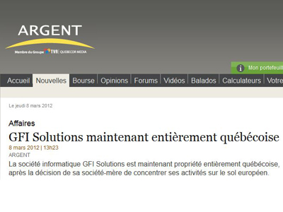 GFI Solutions maintenant entièrement québécoise