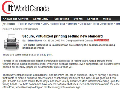 La virtualisation d'impression sécurisée fixe de nouveaux standards